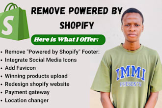 remove powered by shopify social icons and set favicon on your shopify store