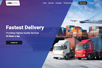 design cargo website freight brokerage, courier, towing,
