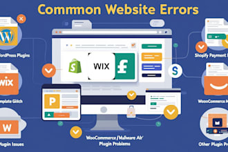 fix wordpress bugs shopify errors wix issues plugin problems woocommerce malware