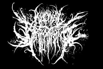 design high quality black metal logo for your business