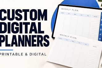 design hyperlinked digital planners for etsy and goodnotes