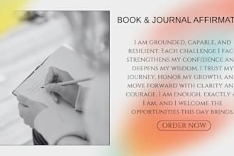 write affirmation book affirmation journal developmental book edit manuscript