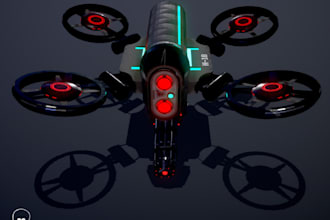 3d cad model of drone,uav,vtol aircraft,3d printable drone,aerospace design,stl