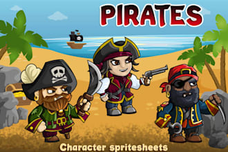 design game asset, 2d character sprite sheet 2d character design for your game