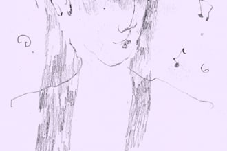 draw a pencil hand drawn style portrait