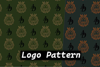 design a luxury logo pattern for your textiles and branding