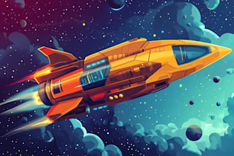 cerate concept art spaceship or vehicle design
