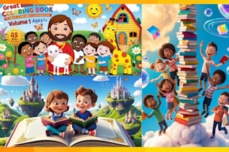 illustrate nice picture book children book bible story illustration picture book