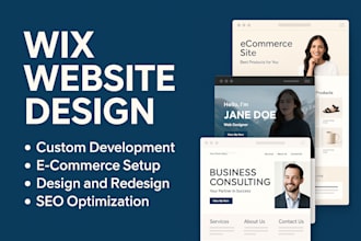 do wix website design, redesign wix website or wix online store