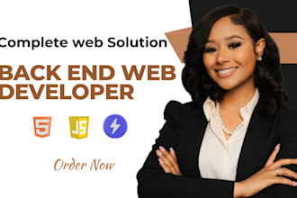 be full stack web developer for website development, backend frontend developer