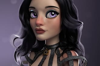 create 3d stylized character, fully rig and animated ready for game, film, print
