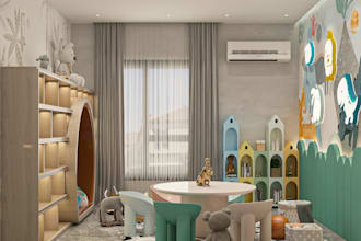 design 3d kids play room ,bedroom ikea, nursery room,children garden,cad render
