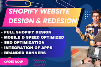 build functional shopify website store redesign and rebrand customize website