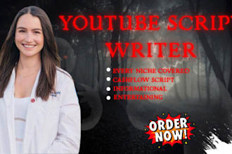 create and edit professional youtube script crime scene podcast script writing