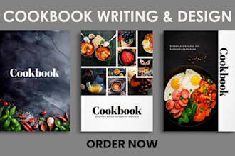 design and format your cookbook, recipe book, meal plan
