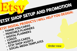 setup etsy digital product shop etsy seo listing etsy stan store sales setup