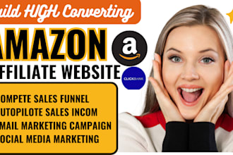 build amazon website, clickbank, shopify sales, affiliate marketing sales funnel