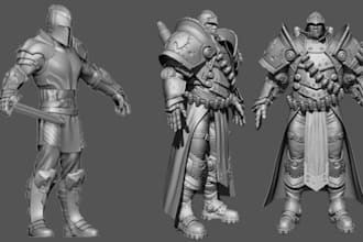 3d sculpt model 3d models in zbrush maya and blender for 3d printing and game