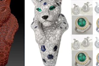 do 3d jewelry design cad and realistic rendering