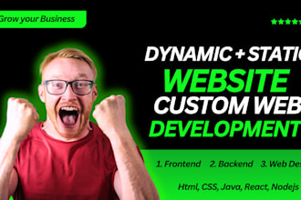 build responsive, dynamic  website or HTML,CSS landing page portfolio website