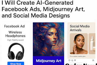 create ai generated facebook ads midjourney art social media design ad creative