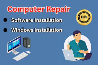 repair windows computer, mac, fix laptop and install software