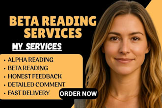 do a detailed alpha read beta reading critique romance fantasy scifi manuscript