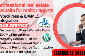 design modern realestate website realtor agent ids mls wordpress elementor