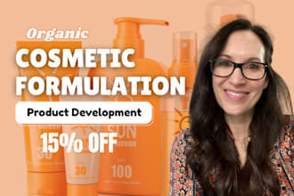 formulate organic cosmetic formulation, skincare, beauty product development