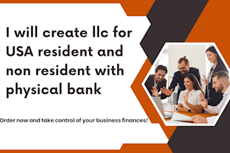 create llc for USA resident and non resident with physical bank