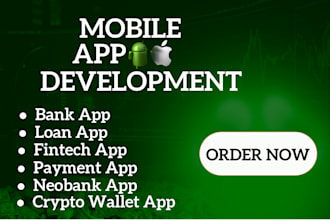 develop fintech app payment app crypto wallet app neobank app loan app bank app