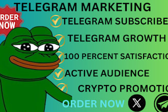 boost crypto memecoin page forex channel promotion twitter telegram subscriber