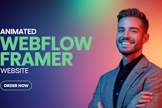 design or develop responsive animated webflow or figma, template customization