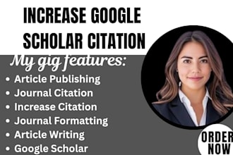 increase google scholar citation journal citation index or references formatting