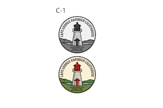do unique light house retro vintage logo 1 day