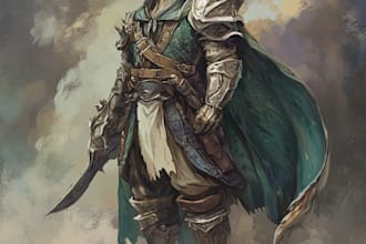 make a fantasy illustration and dnd character art for you