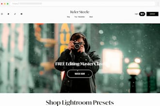 design a responsive photography website with booking