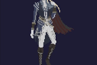 make your character in pixel art