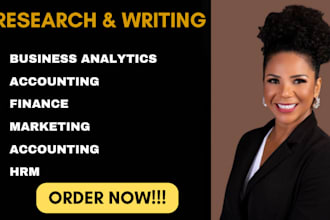 write on business analytics, accounting, finance, marketing, accounting and hrm