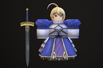 model roblox character,outfit, animals,map design, animate,rigging,scripting,gui