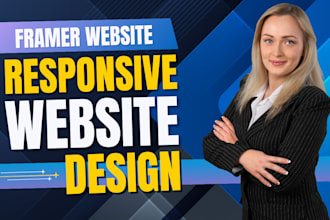 design responsive framer website, figma to framer and saas landing page