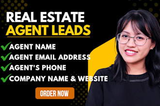 provide real estate agents contacts, emails, phone numbers, website and company