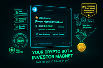 create a token bot to draw early crypto investors for your bep20 token