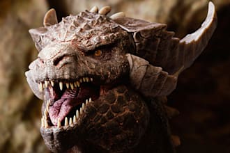 3d animal modeling, 3d animal animation, 3d character design, dragon animation