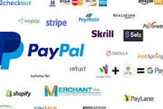 create a business account for paypal, payonner, stripe, square, wise, mercury