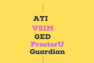 help you prepare for ati, vsim, ged, proctoru, and honorlock