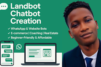 create a landbot whatsapp or website chatbot for leads and automation