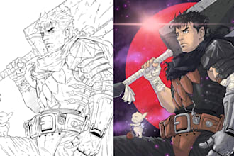 draw anime comic manga comic art anime comic character for manga comic book art