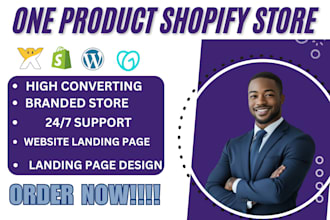 build shopify dropshipping one product store , landing page pagefly gempage
