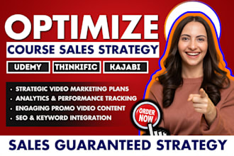 optimize sales strategy online course promotion video marketing sales